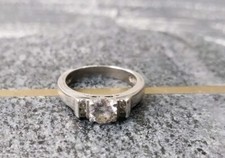 Vintage Engagement Ring Sz 7. Marked 925 Cz
