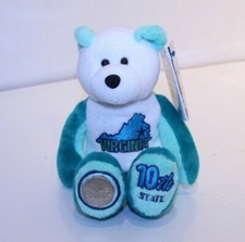 Limited Treasures 50 States Of America State Quarters Coin Bear - Virginia