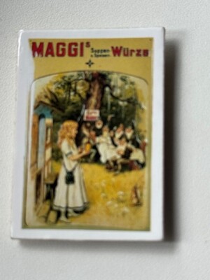 Kühlschrank Magnet Papp Werbung Reklame Motiv: MAGGI  Suppen Würze
