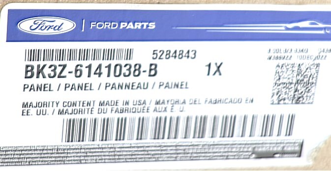 NEW OEM Ford Rear Right Outer D-Pillar Panel BK3Z-6141038-B Ford