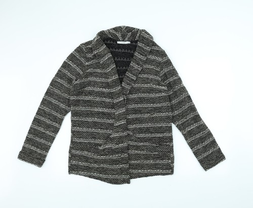 George Womens Brown Striped Jacket Coatigan Size 14 | eBay