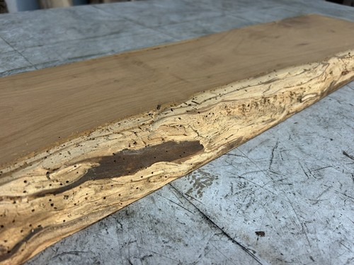 Live Edge Wormy Cherry Slab / Curly Cherry / Kiln Dried Cherry Shelf/Charcuterie - Picture 17 of 21