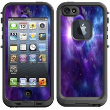 Skin Decal for Lifeproof iPhone 5 Fre Case / Purple Moon Galaxy