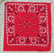 Vintage Hav-A-Hank Red Cotton Bandana RN15187 Fast Color Rockabilly
