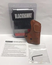 Blackhawk 421433BN-L Brown Leather Holster WIB Left Handed