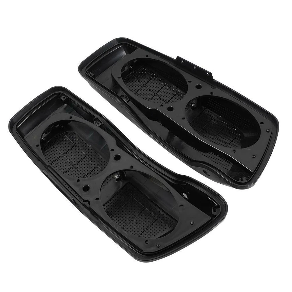 Black Dual 6x9'' Speaker Saddlebag Lids For 2014+ Harley Davidson Touring USA - Image 4 of 4