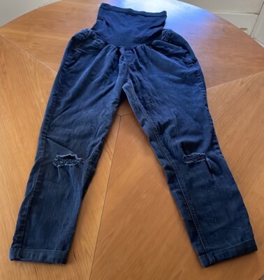 Jessica Simpson maternity black wash skinny capris distressed