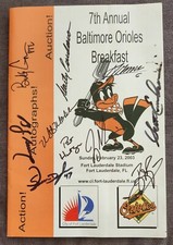 BALTIMORE ORIOLES 2003 7th Annual Breakfast Auction (10) Autographed Program