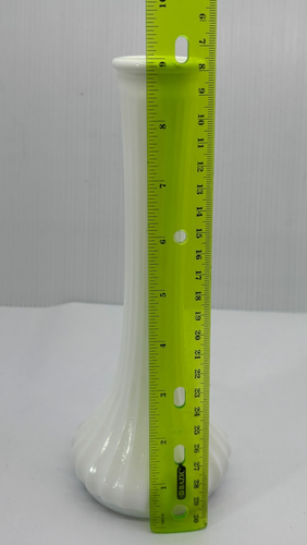 2 Stück Milchglas Knospenvasen Anchor Hocking Starburst & Hoosier Glas gerippt - Bild 18 von 18