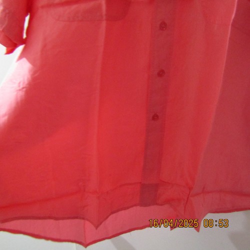 Camisa para hombre talla M ganadora rosa 100 % seda lavada 2 bolsillos delanteros S/S - Imagen 4 de 10