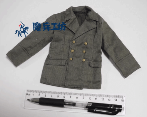 M4-7 Soldier 1/6 DID 3R WWII SS Old West Green Fuhrer suit top for 12'' Male