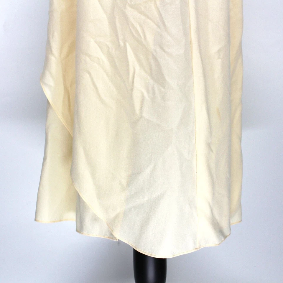 Vestido Vince Sin Mangas Plisado Satén Imitación Envolvente Seda XS Cuello en V Midi Foto 4 de 4