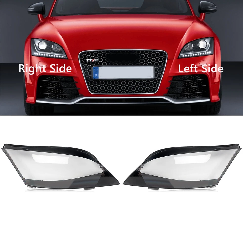 For AUDI TT Roadster 2008-2014 Pair Headlight Headlamp Covers Lens 8J0941030 Foto 2 de 4