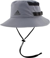 Adidas Victory III Bucket Hat Cap Grey Black Mens OSFA S-M New Fast Shipping
