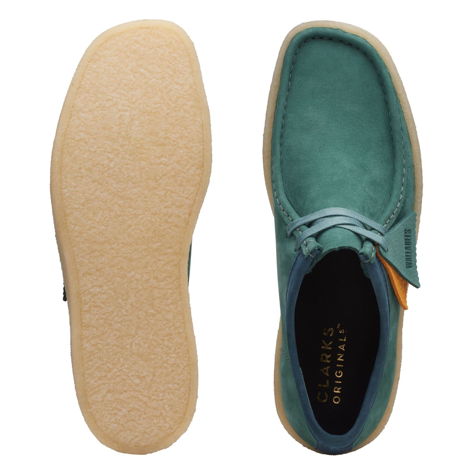 Clarks Mens Shoes Wallabee Cup Teal Nubuck 26167902 | eBay