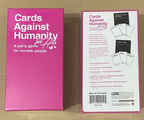 Cards Against Humanity For Her A Party Game Limited Edition Pink Kartenspiel - Bild 5 von 7