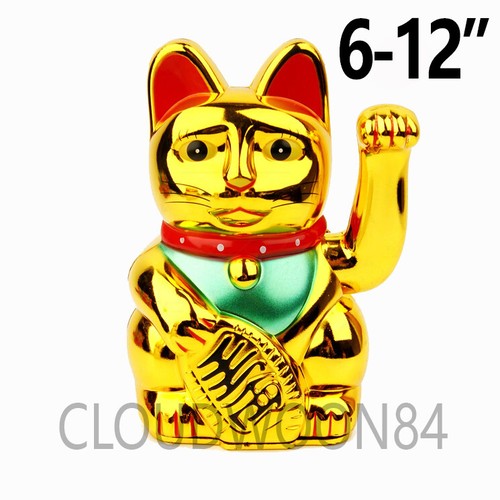 Chinese Lucky Cat Waving Arm Good Luck 6"12" Feng Shui Japanese Maneki Neko eBay