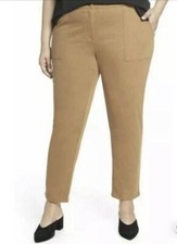 Eileen Fisher Slim Stretch Organic Cotton Pants Dark Clay 18W
