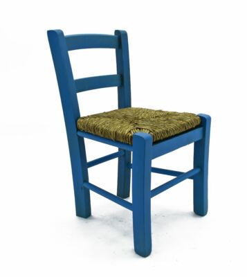 Sedia baby seduta in paglia struttura in legno robusta per bimbi