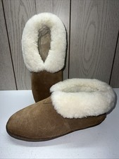 Men  s BearPaw Slippers 402M Traditional Suede Sheepskin Size 13