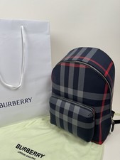 Burberry Check Backpack With Tags & Shopping Bag