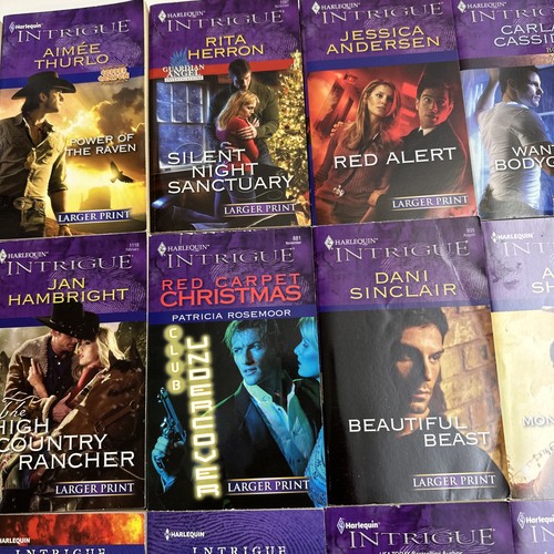 LOT OF 24 HARLEQUIN INTRIGUE NOVELS (LARGER PRINT) Mixed Authors - Picture 13 of 19