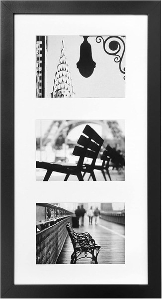 Muzilife 3Er Bilderrahmen Galerie 25X50Cm, Schwarz Fotogalerie AufhäNgung-image