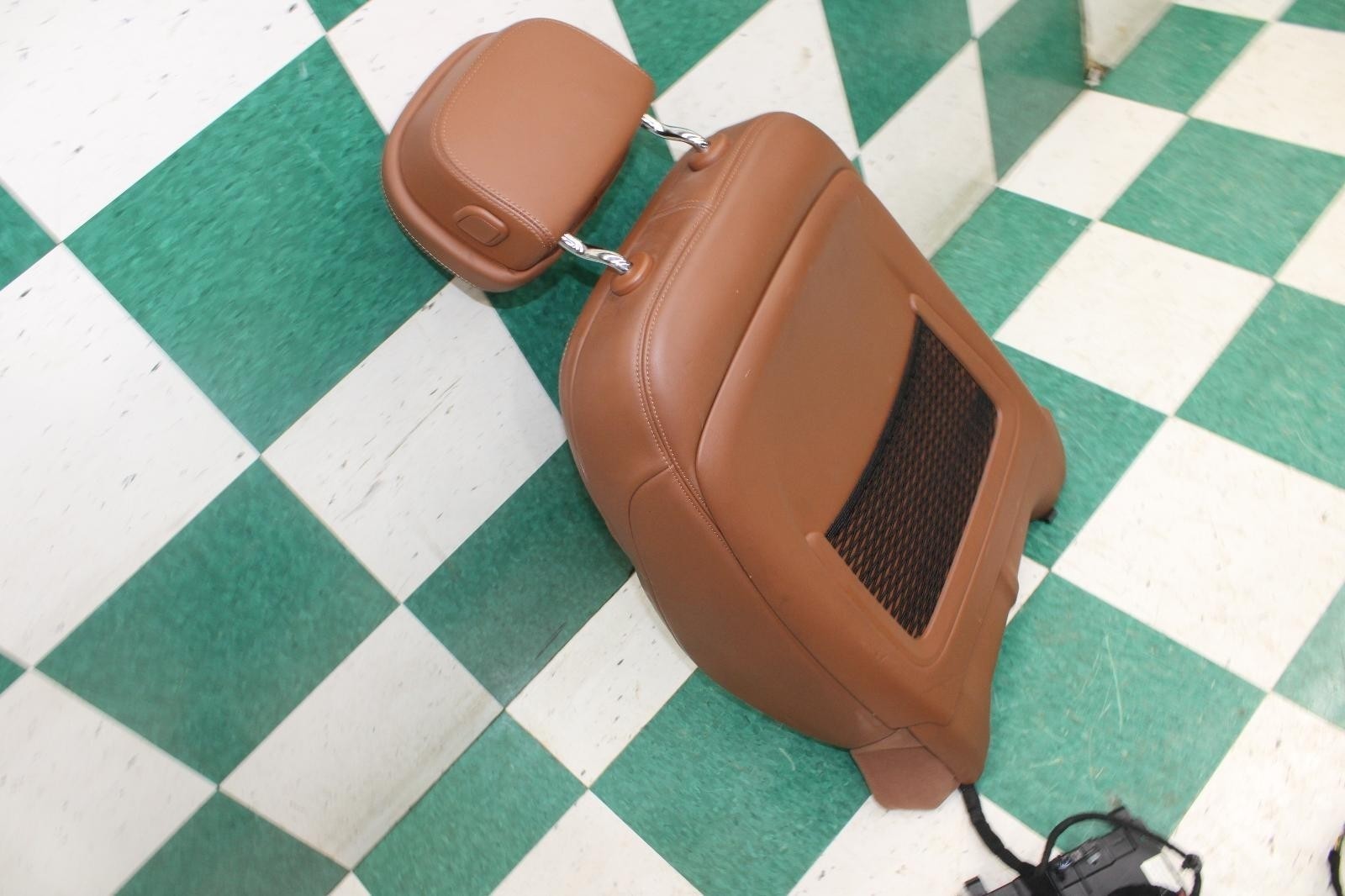 14-22 MASERATI GHIBLI Blu Brown Leather Front RF Seat Upper Cushion Headrest OEM