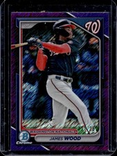 2024 Bowman Chrome James Wood Prospects Purple Shimmer Refractor #/250 Nationals