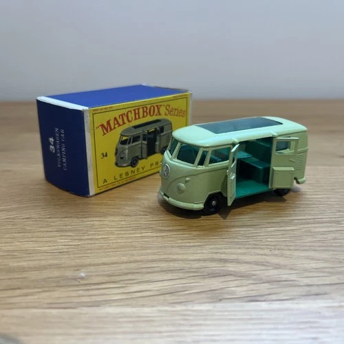 MATCHBOX Series 34 Volkswagen Camping Car Green Mint Original D Box Vintage