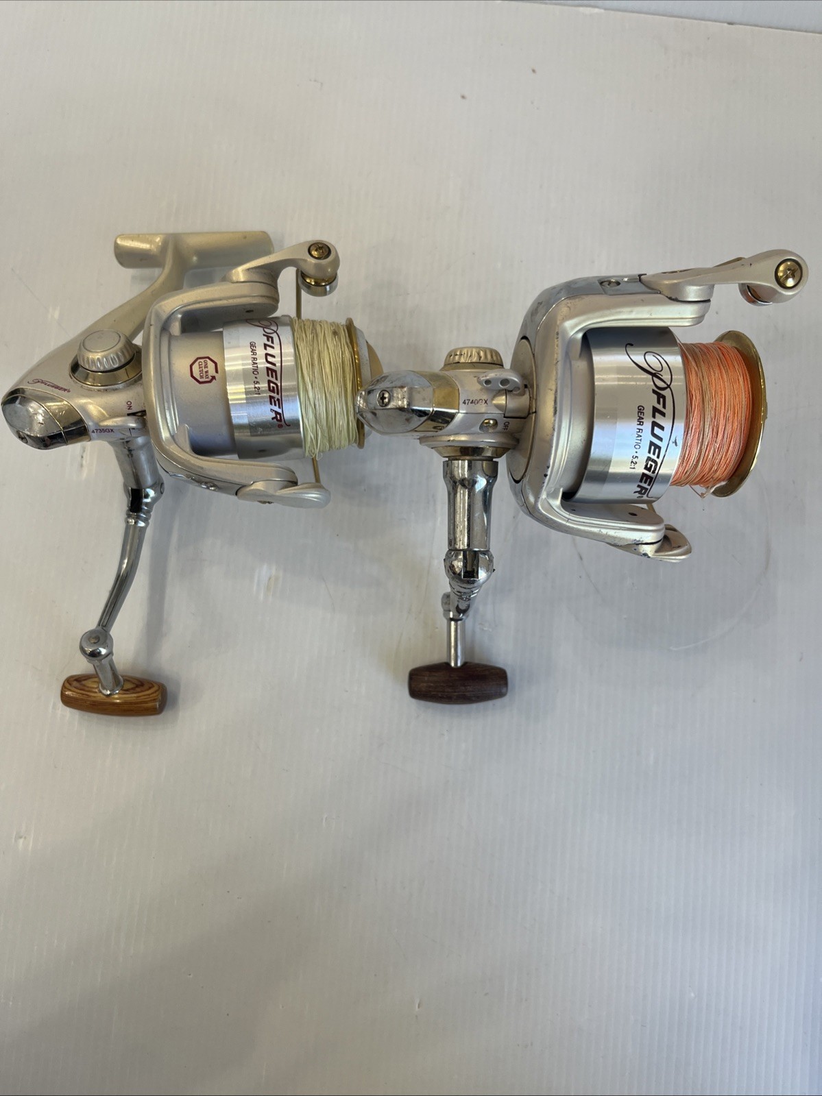 Lot Of 2 Pflueger Trion GX-7 Spinning Reels -4735GX /4740GX