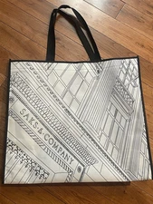 Saks & Company Shopping Tote Xtra Large White & Black NWOT