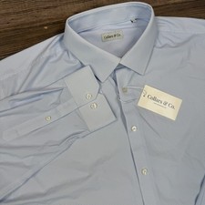Collars Co Mens 2XL Apex Performance Dress Shirt Blue Cornerstone Stretch NWT