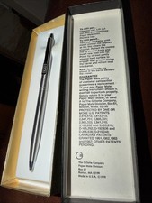 VINTAGE Papermate Double heart Silver Ballpoint Pen Made In USA In Box