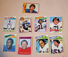 LOT OF 9 1960s & 70s NFL FOOTBALL CARDS - Vintage Original
