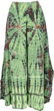 Boho Batik Hosenrock, weite Sommerhose - grün