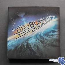 2007 $1 Blast Off 50 Years in Space Stamp + 1oz Silver Coloured Coin In Folder