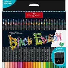 Faber-Castell Black Edition colour pencils cardboard box of 50 116450