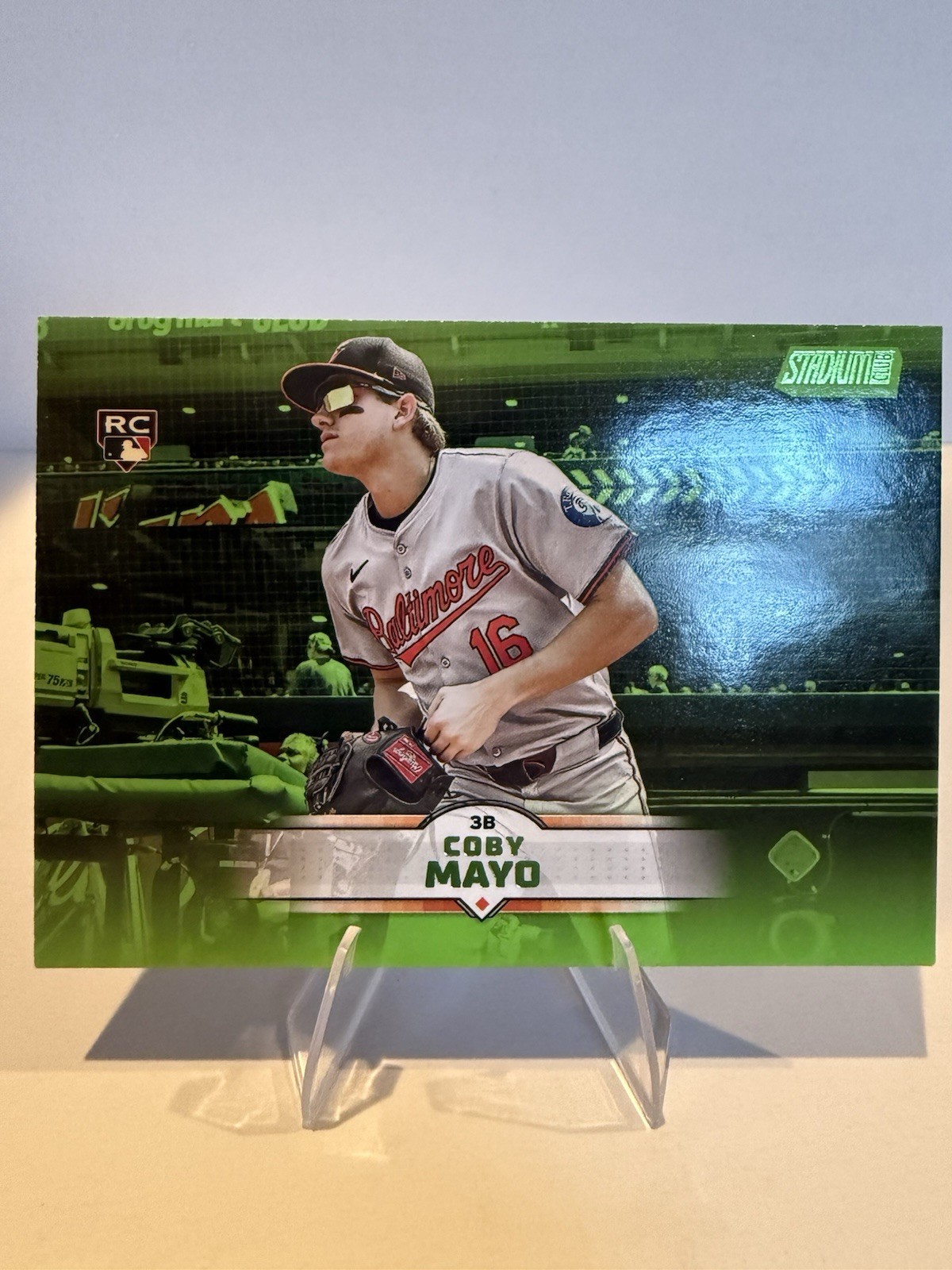 2025 Topps Stadium Club - Coby Mayo #62 Lime Green Foil (RC)
