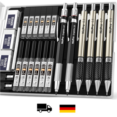 Nicpro Druckbleistift Set 6 Stück 0,3 0,5 0,7