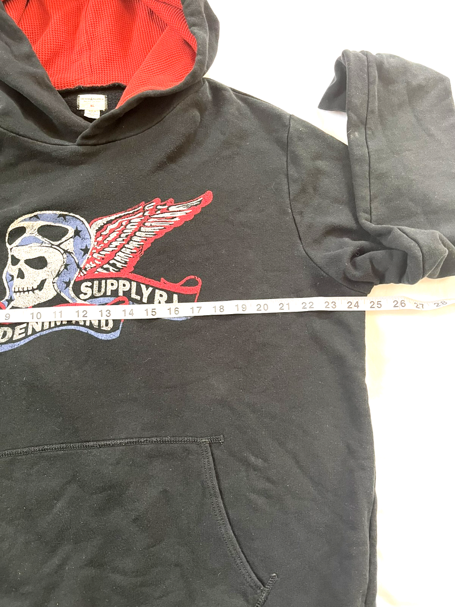 Ralph Lauren Denim & Supply Hoodie Skull Goth Aviation Pullover