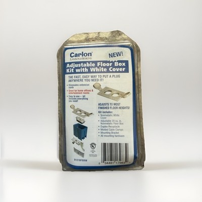 Carlon Adjustable Floor Box Kit With White Cover B121BFBRW