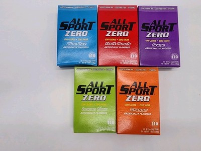 All Sport Zero Drink Mix Sticks 50 Pack Variety Electrolyte Zero Sugar Orange
