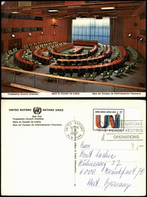 New York City United Nations Headquarter Trusteeship Council Chamber 1977