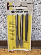 Stanley Yankee 68-310 Spiral Screwdriver Bits 1 Philips 2 Flat Fits 31A,131A NEW