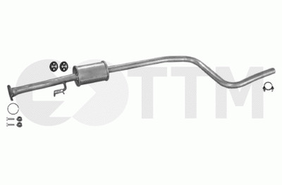 Silencieux Intermédiaire + Kit Pour Mitsubishi Colt 1.3 (1995-2003) - Neuf BFC
