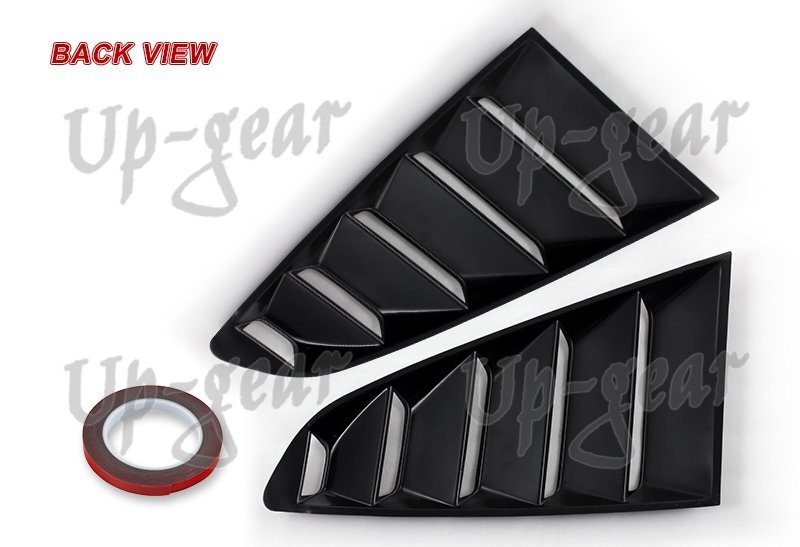 For 15 -20 Ford Mustang Side Window Louvers Quarter ABS Sunshade Cover Vent 2PCS