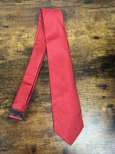 Brooks Brothers Red Solid Tie 100 Silk Men's Necktie 58"