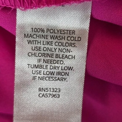 Halogen Women's Tiered Dress Deep V Neck Long Bell Sleeves Pullover Hot Pink 3X - Picture 10 of 24