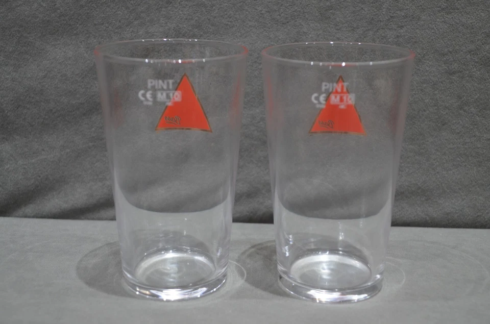2x Bass Ale One Pint 20oz Beer Glass Toughened Conique Red Logo Brand New CE M10 - Image 4 of 4